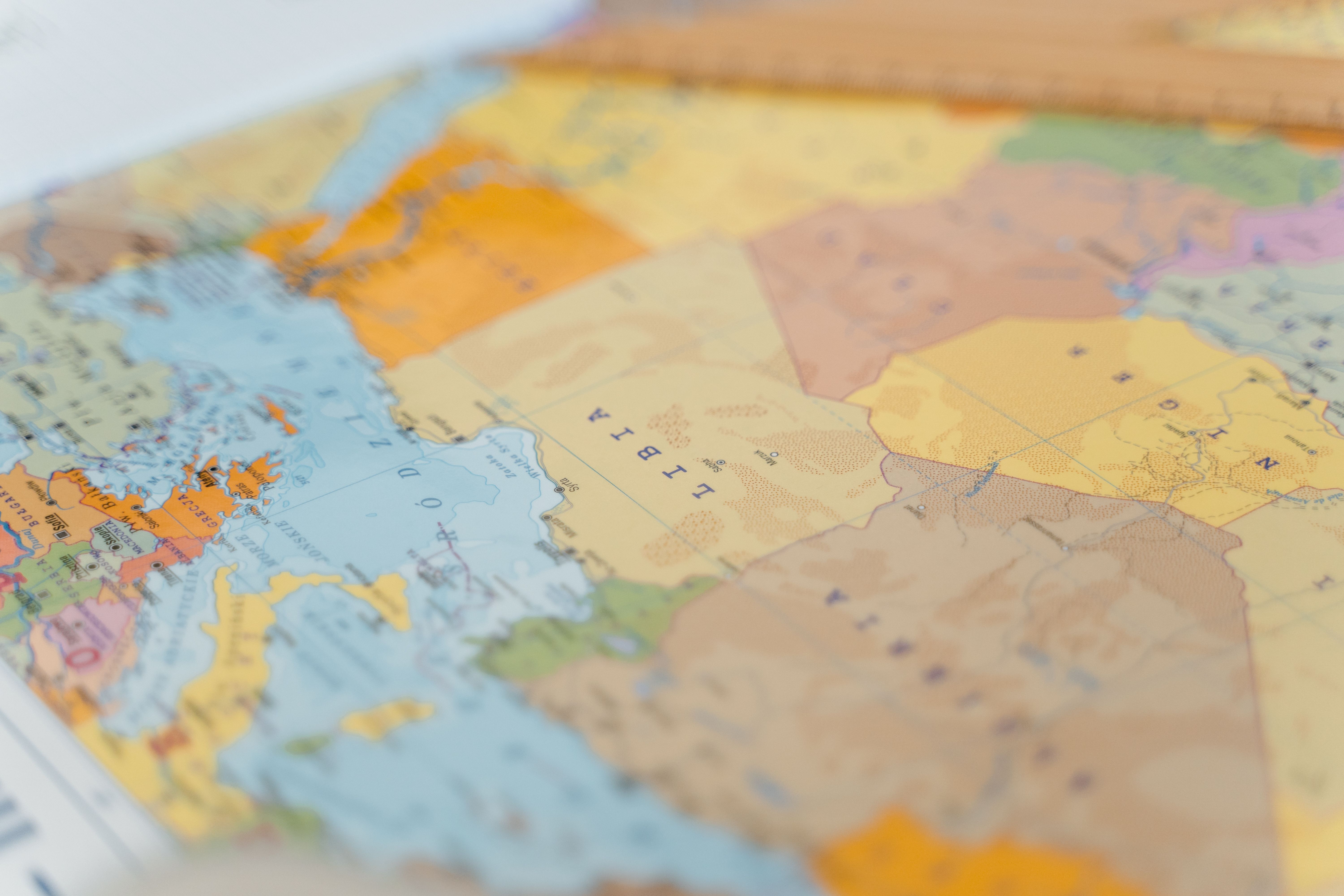 Colorful world map showing countries, symbolizing global press freedom assessments